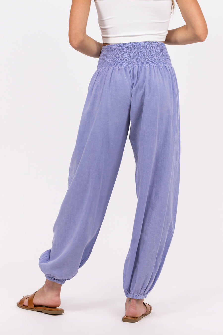 Vacation Mode Women's Smocked Waist Balloon Leg Pants