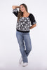 Round Trip Women's Embroidered Scallop 3/4 Sleeve Top *Final Sale*