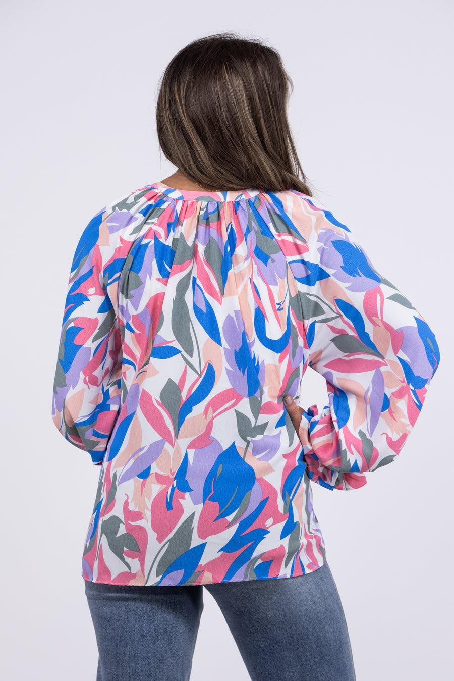 Out Of My Head Women's Flowy Abstract Long Sleeve Top