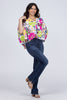 Luau Women's Floral V-Neck Button Down Poncho *Final Sale*