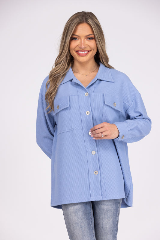 Breakdown Women's Soft Textured Shacket *Final Sale*