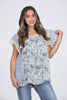Keep Me Breathing Women's Crochet Lace Square Neck Short Sleeve Top