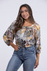 Meet and Eat Women's 3/4" Balloon Sleeve Top *Final Sale*