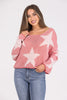 You're A Star Women's Round Neckline Cropped Sweater