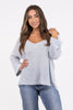 Something Blue Women's Loose 3/4 Sleeve Sweater