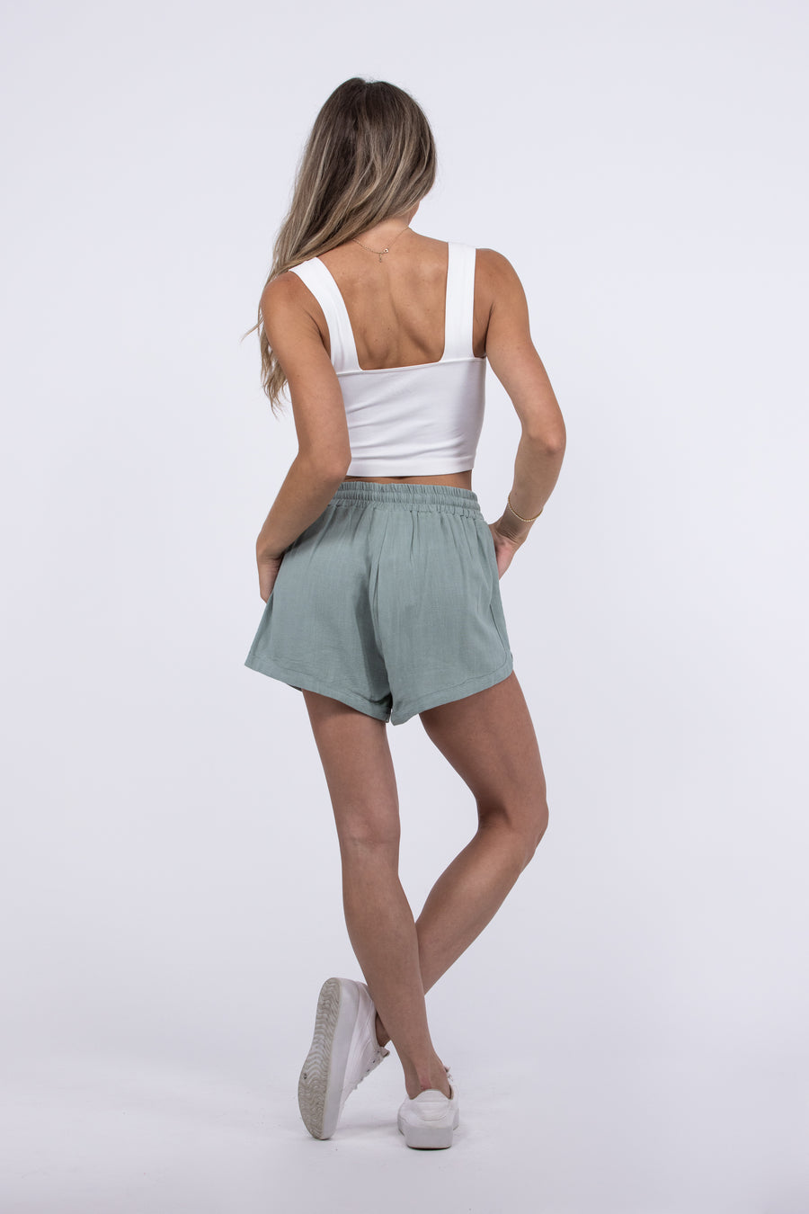 Road Trippin Women's Linen Drawstring Shorts