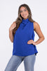 Enchanted Royal Women's Cowl Neck Sleeveless Top *Final Sale*
