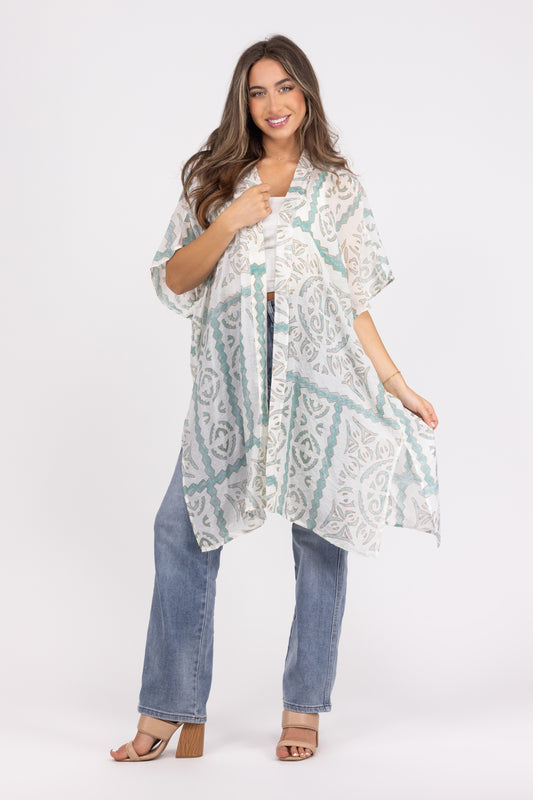 Hidden Gem Women's Short Sleeve Kimono *Final Sale*