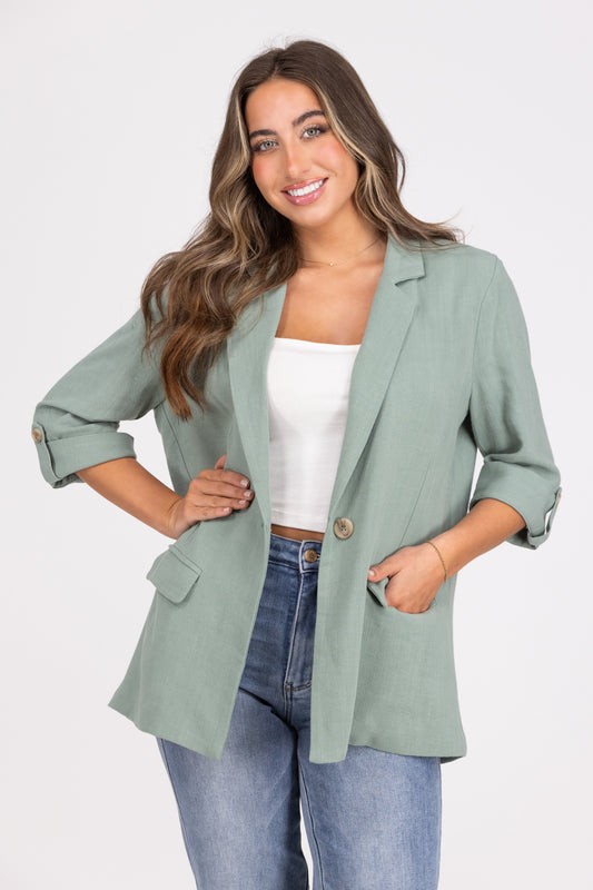Brunch Business Women's Workwear 3/4 Sleeve Blazer *Final Sale*