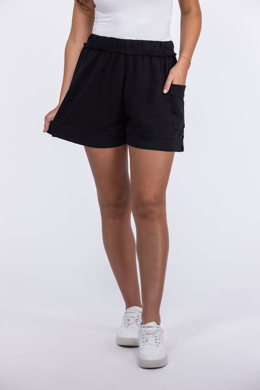 Bodega Blue Women's Ruffle Terry Shorts