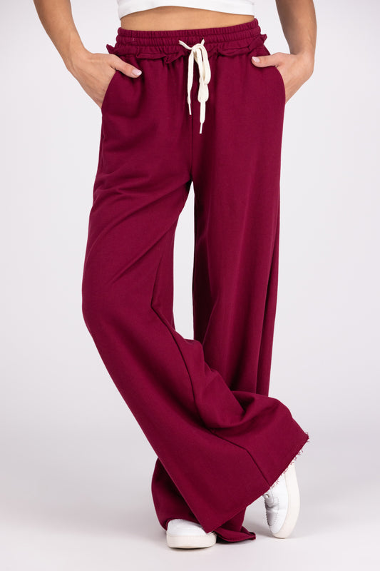 Say Hello Women's Drawstring High-Waisted Pants