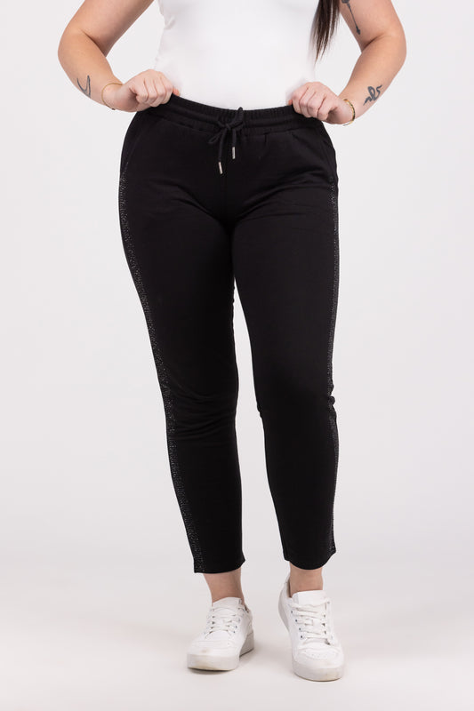 Light The Way Women's Rhinestone High Waist Joggers