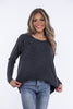 At The End Of The Day Women's Casual Mineral Washed Long Sleeve Top *Final Sale*
