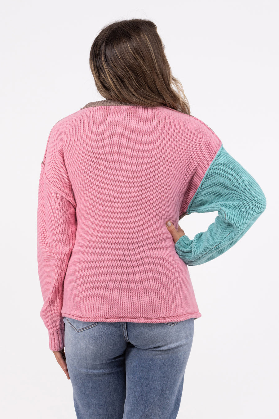Driving Home Women's Color Block Sweater