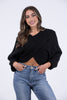 Time For Class Women's Lightweight Cable Knit Criss-Cross Bodice Sweater