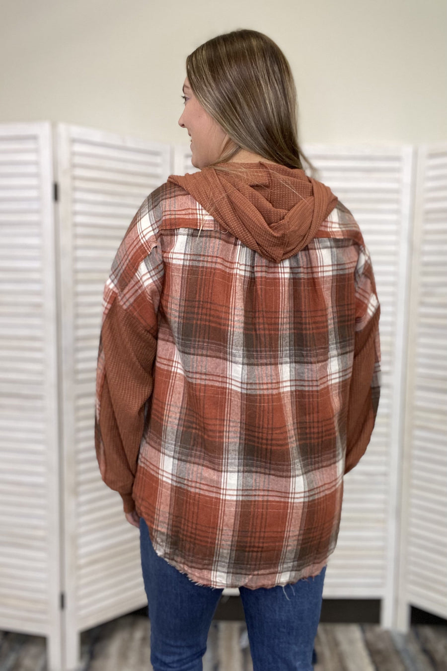 Fireside Chat Women's Exposed Stiching Neckline Hoodie