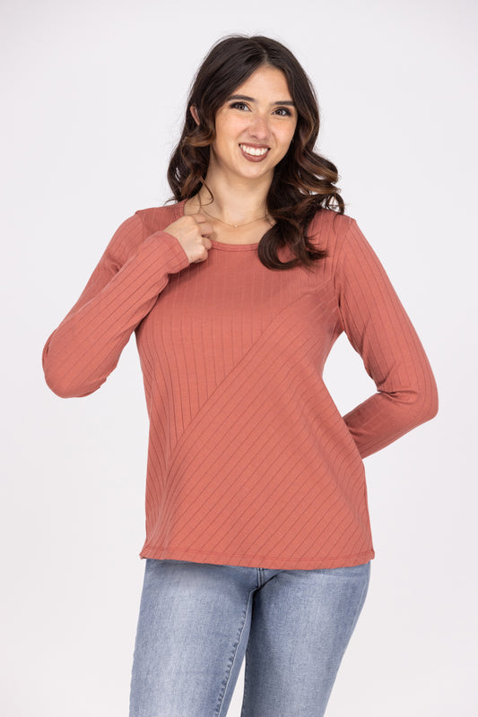 Two Of Us Women's Textured Long Sleeve Top *Final Sale*