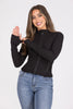 Pretty Chill Women's Sporty Zip Up Crop Jacket