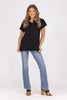 Too Fine Women's Lightweight Henley Short Sleeve Top