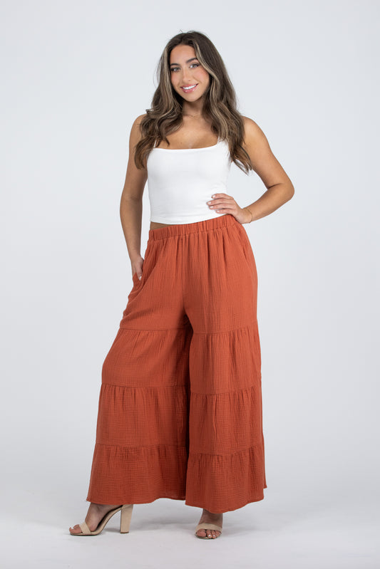 Free Fallin Women's Ruffle Gaucho Pants