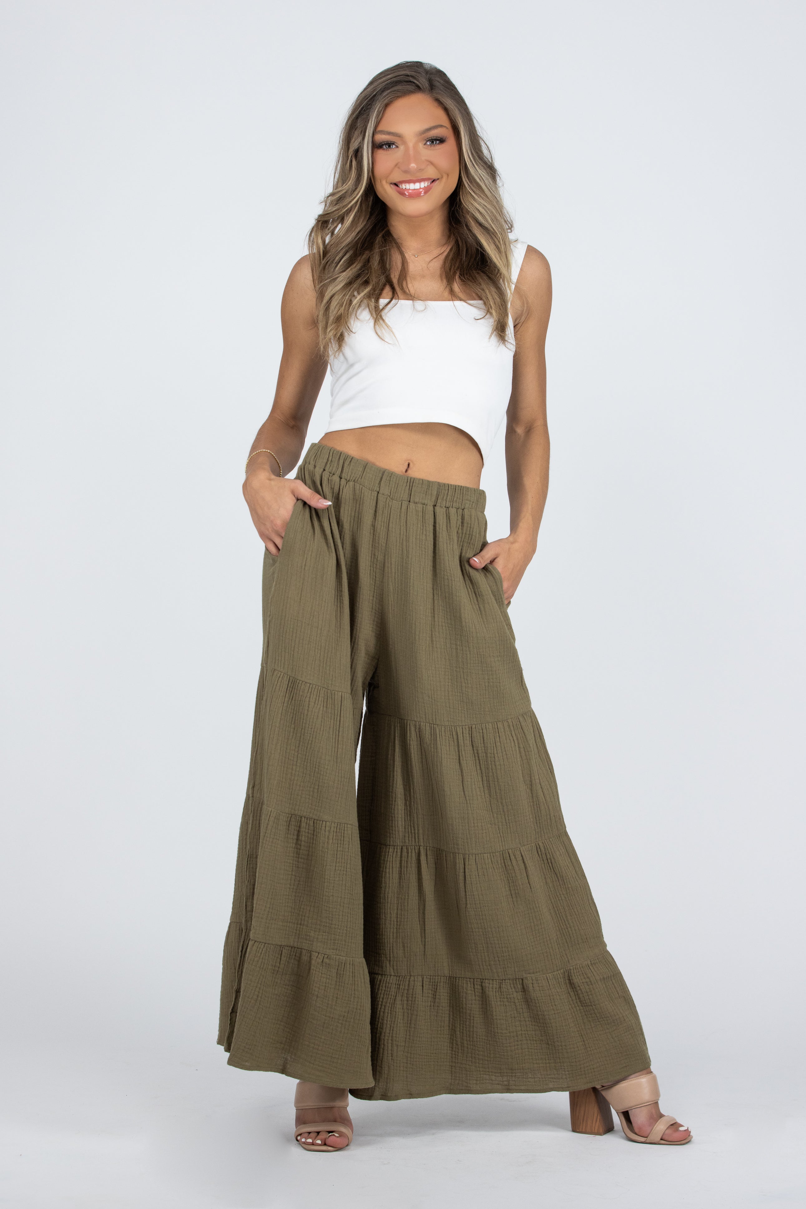 パンツ GroundY vintage decyne Gaucho Pants Linen Gaucho Pants – La Garçonne