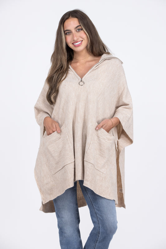 Looking At You Women's Poncho Sweater * Final Sale* *FINAL SALE*