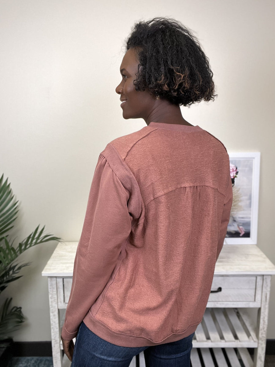 Feeling Breezy Women's Ribbed Long Sleeve Top *Final Sale*