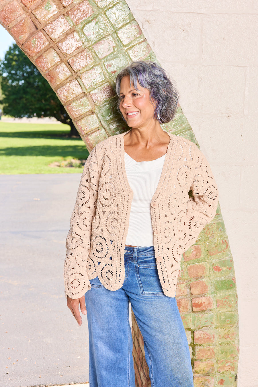 ALB Exclusive Women's Button Up Cardigan Knit Sweater
