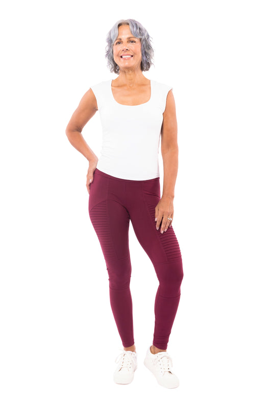 Hello Moto Women's Soft Ribbed Thigh Leggings