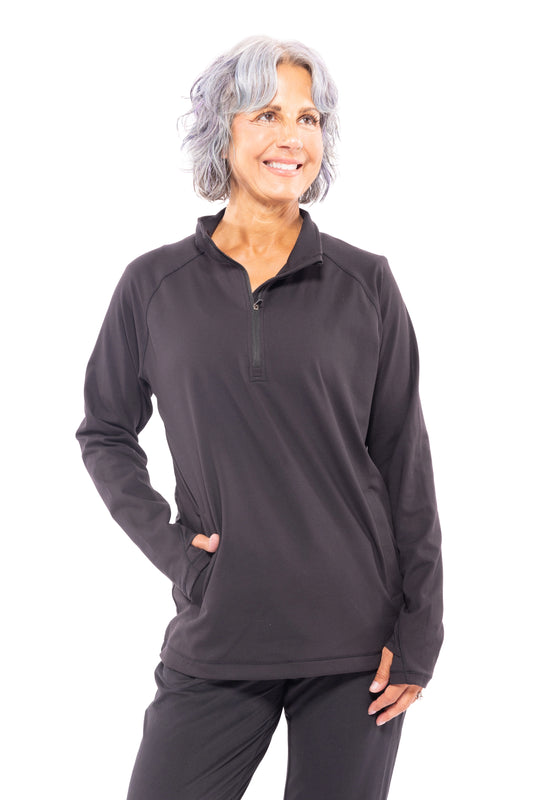 Hit Not Miss Padded Women's Long Sleeve Pullover Top *Final Sale*