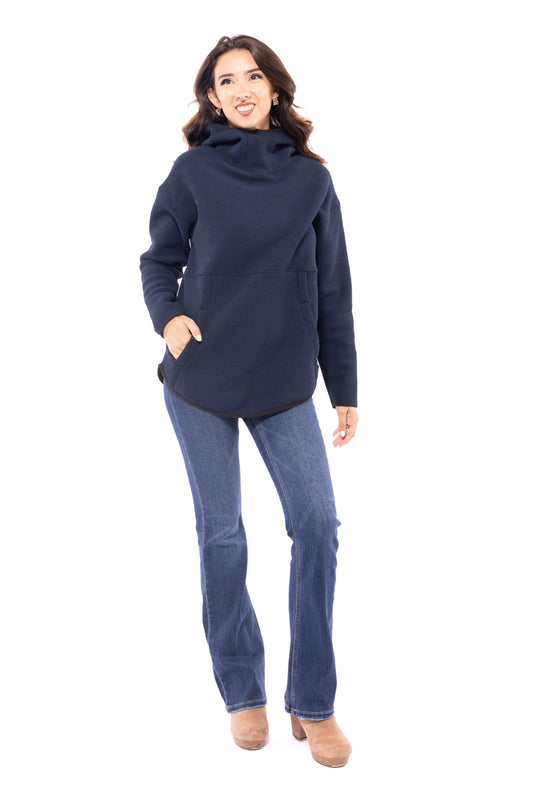 Walk With Me Women's Textured High-Neckline Hoodie