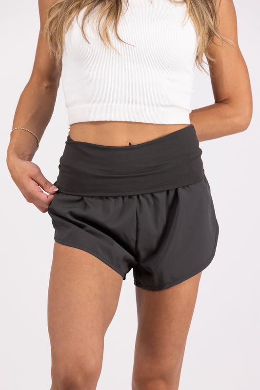 Every Step You Take Women's Sporty High Waisted Shorts