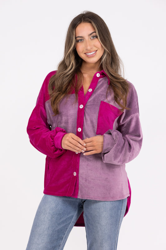 What's Ahead Women's Lightweight Corduroy Shacket
