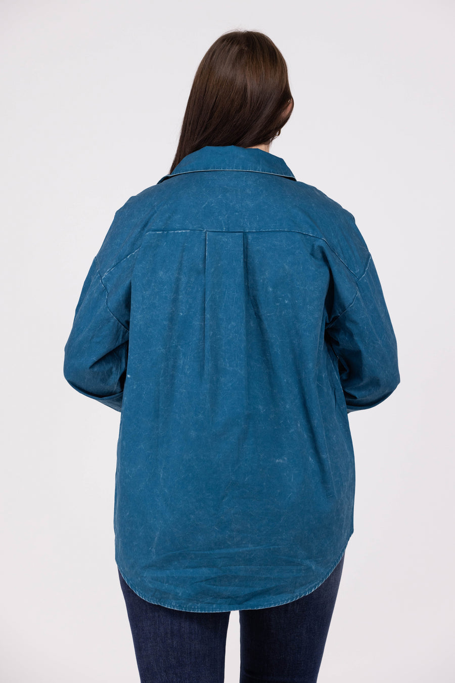 Let's Get Together Women's Collared Button Down Shacket