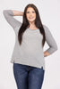 Striped Perfection Women's V-Neck Hi-Lo Long Sleeve Top