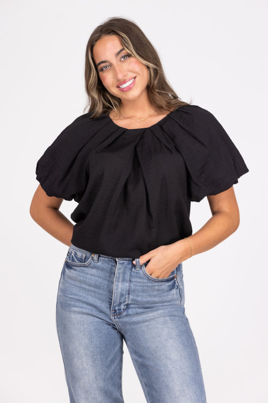 Love Will Remember Women's Elegant Puff Sleeve Top *Final Sale*
