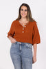 Nobody Is Around Women's Textured 1/2 Sleeve Top *Final Sale*