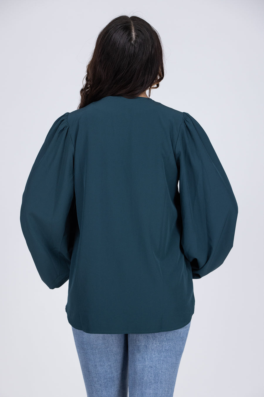 Meeting For Business Women's V-Neck Balloon Sleeve Top * Final Sale*