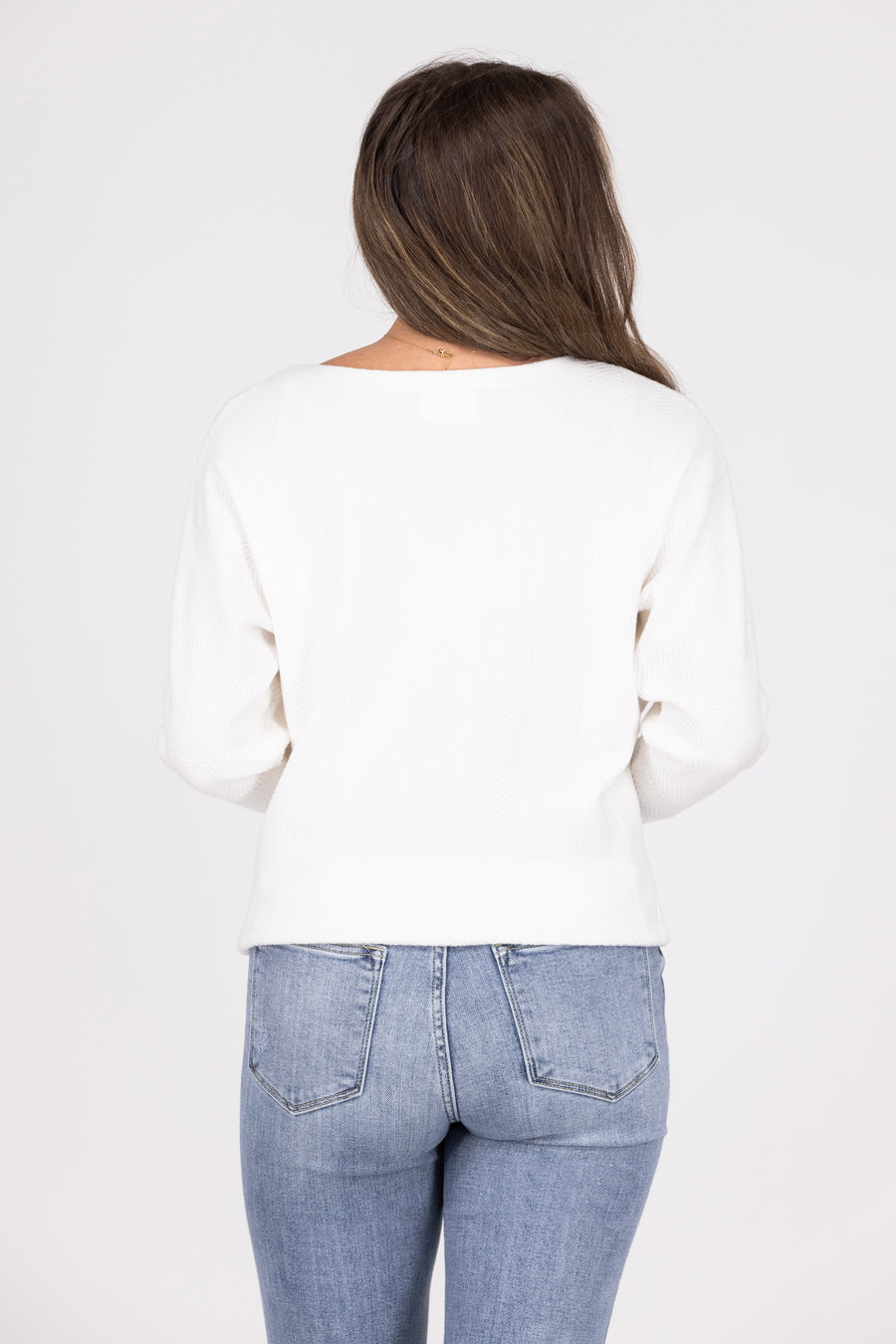 Do What You Can Do Women's Chevron Texture Sweater