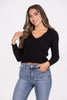 Not Just Anybody Women's Cable Knit Long Sleeve Top *Final Sale*