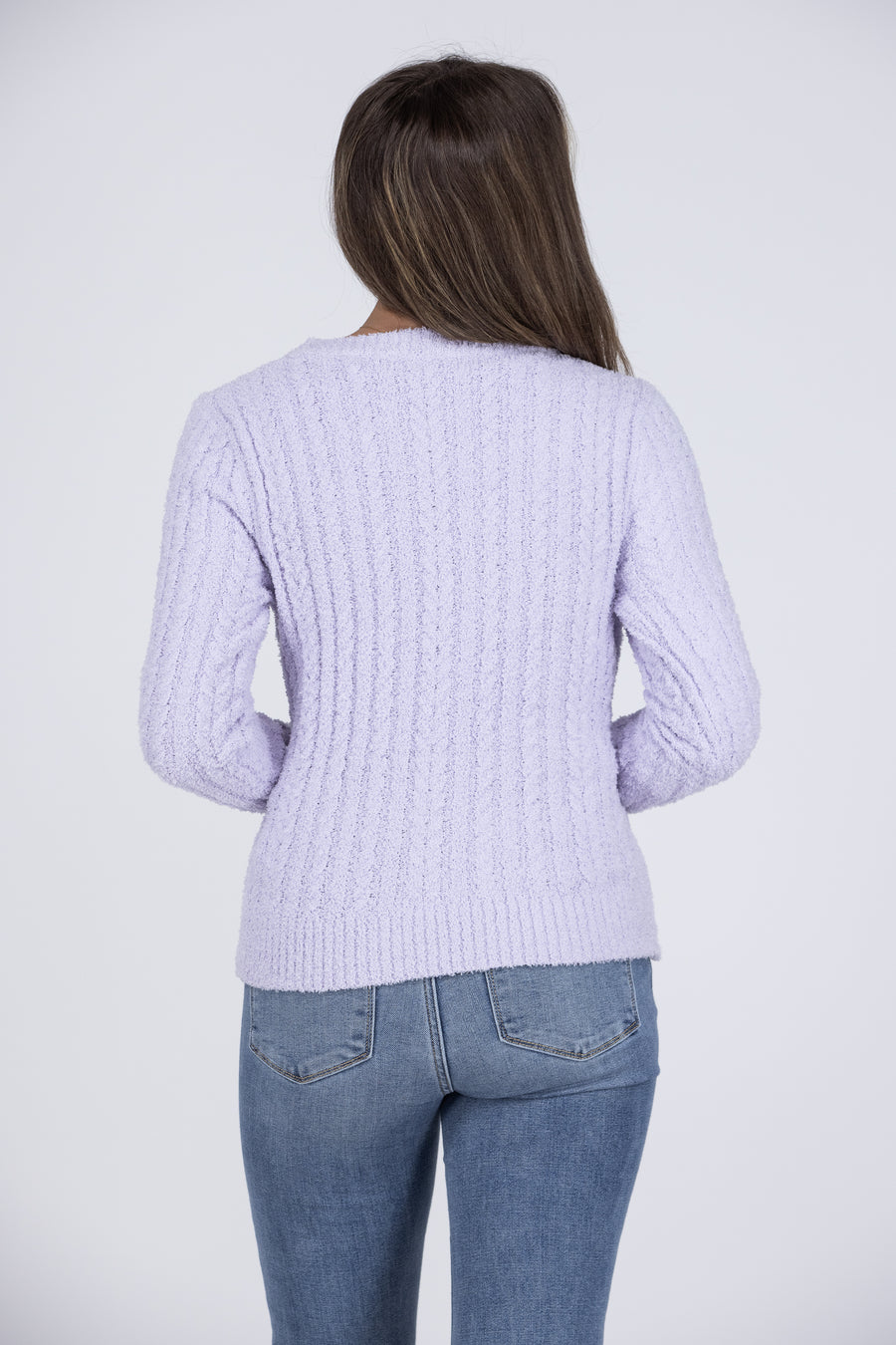 Snuggly Style Women's Feminine Ribbed Long Sleeve Sweater