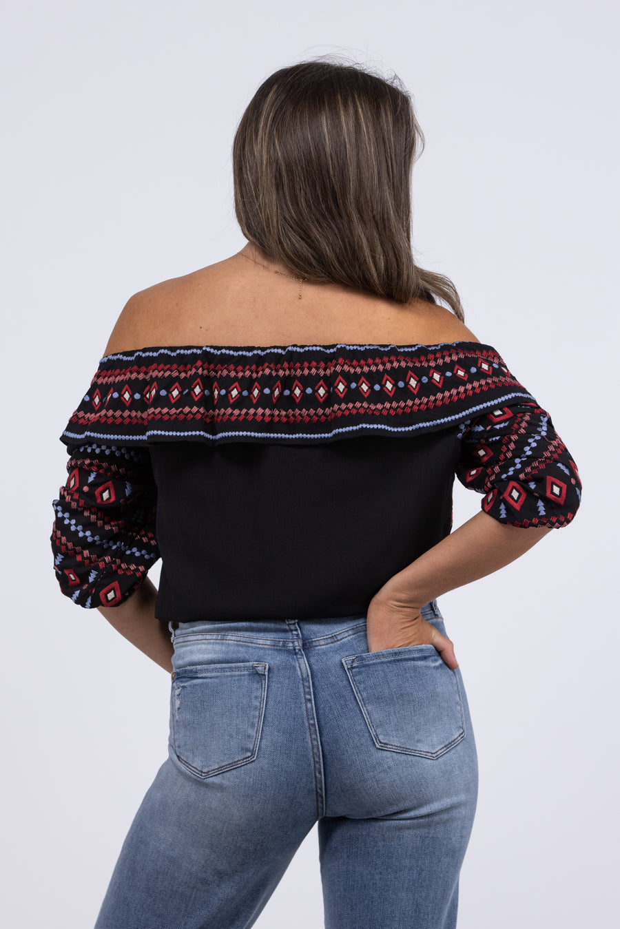 Midnight Romance Women's Off The Shoulder Cropped Top
