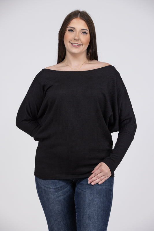 She's An Angel Women's Textured Knit Long Sleeve Top