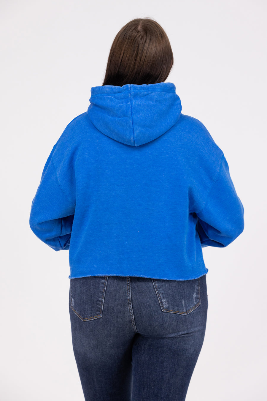 Not Much Has Changed Women's Bright Cropped Hoodie *Final Sale*