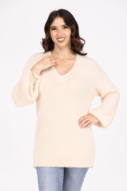 Total Show Off Women's V-Neck Long Sleeve Sweater *Final Sale*
