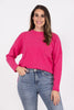 My Sweetie Women's Flattering Ribbed Hacci Knit Sweater