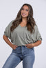 Calling The Music Women's Textured Everyday 3/4 Sleeve Top *Final Sale*