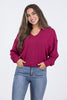 Falling in Love Women's Casual V-Neck Long Sleeve Top *Final Sale*