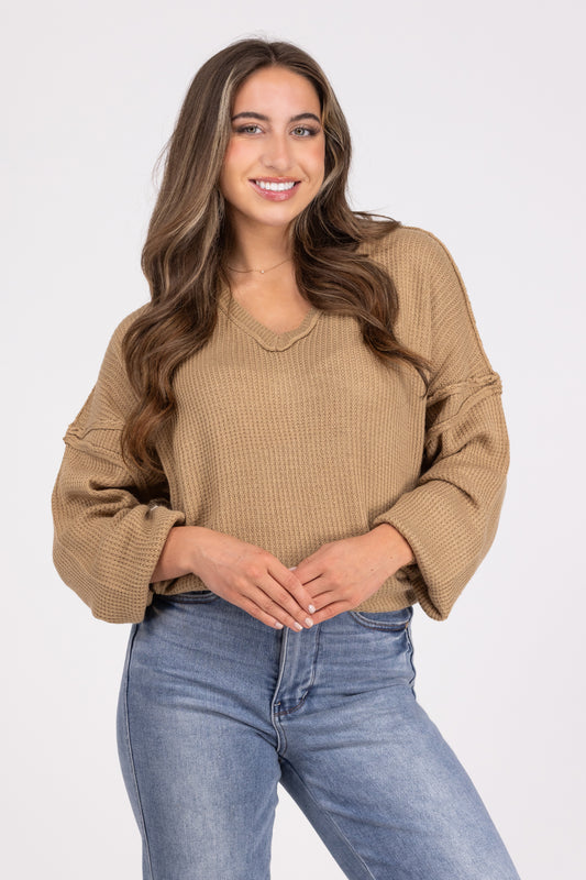 Self Love Women's Slouchy Lightweight Knit Sweater