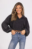 Love Life Women's Boho Oversized Hi-Lo Long Sleeve Top * Final Sale*
